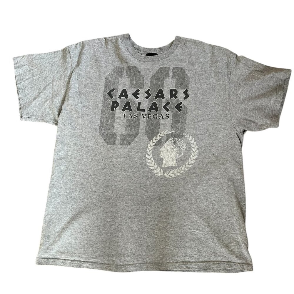 Vintage Las Vegas Caesars Palace T Shirt Size 2XL Gray Short Sleeves Hangover